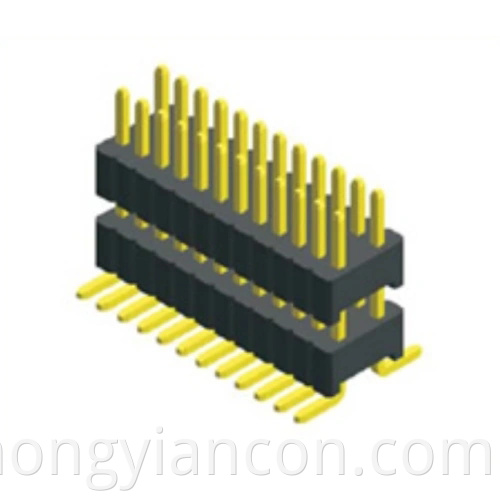 0 8mm Pin Header Dual Row Double Plastic Smt